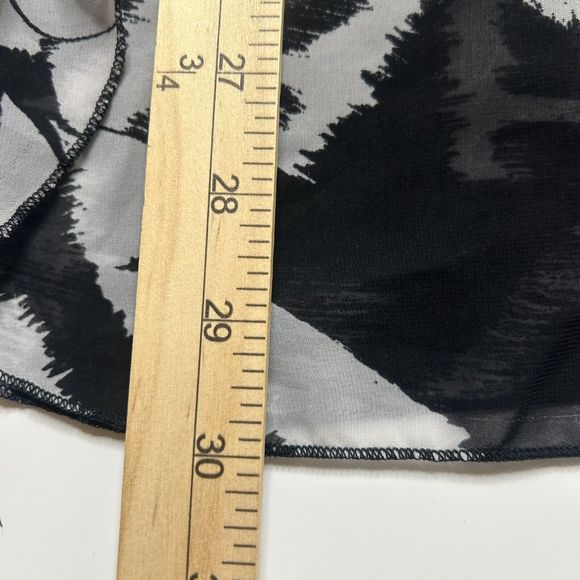 159 MA Women’s M Polyester Light Weight Sheer Tunic Boho Black White - Picture 5 of 7